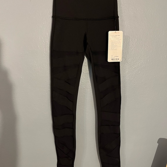 Lululemon Wunder Under Legging Pant Mesh Hero black 2 RARE! - Picture 3 of 4